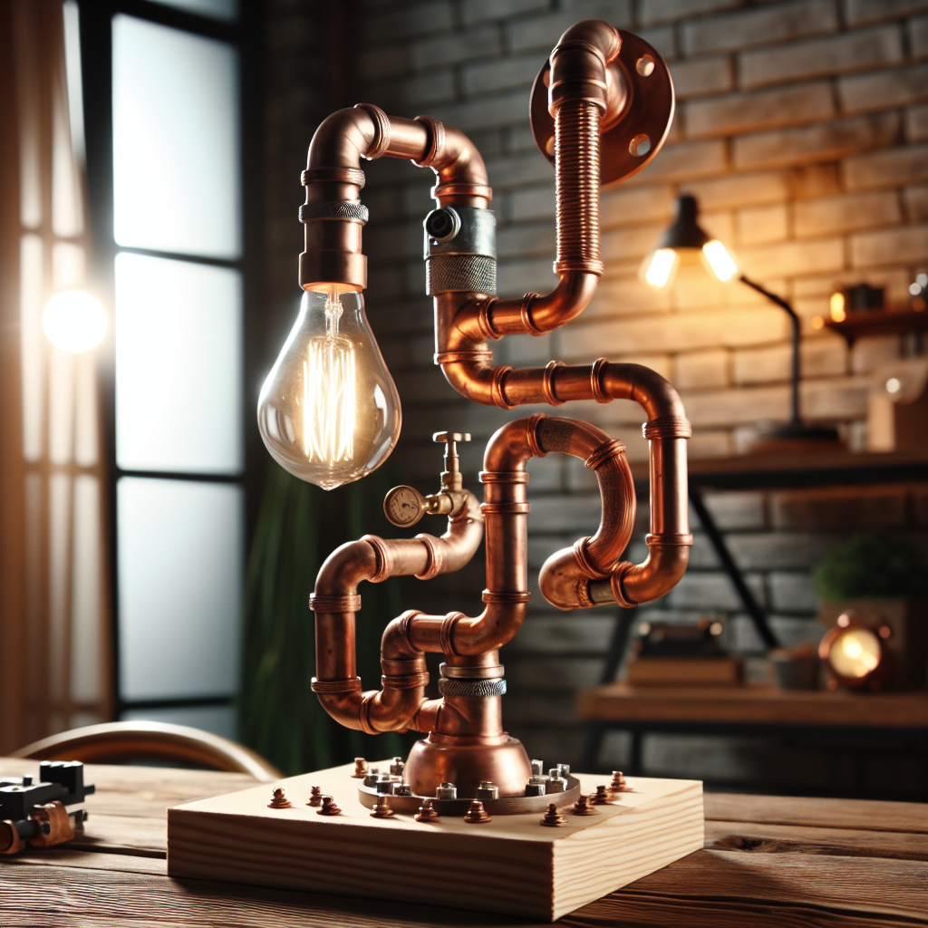 DIY Unique Copper Pipe Lamp
