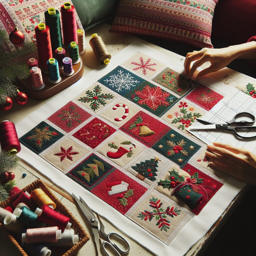 Handmade Christmas Placemats. Sew festive placemats for your Christmas table.