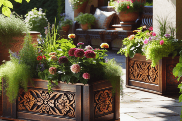 Handcrafted Wooden Planter Boxes for the Patio