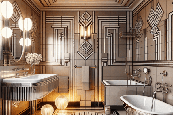 Art Deco Inspired Bathroom Revamp