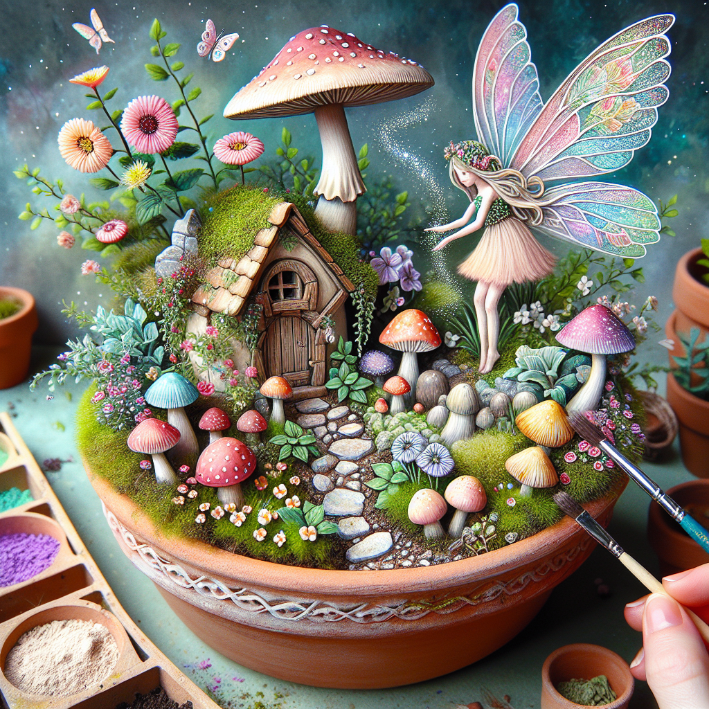 DIY Whimsical Fairy Garden in a Planter