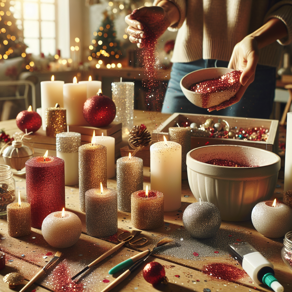 Add Sparkle to Your Home with DIY Christmas Glitter Candle Crafts for a Dazzling Festive Touch