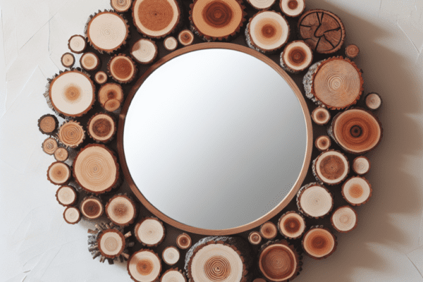 Creating a Unique Mirror Frame with Wood Slices