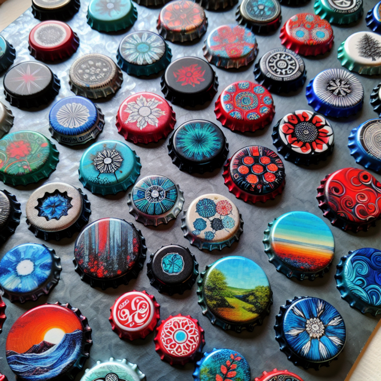 Upcycled Bottle Cap Magnets
