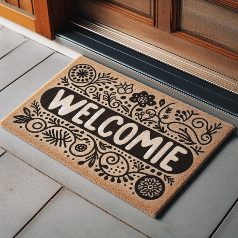 DIY Personalized Welcome Door Mat
