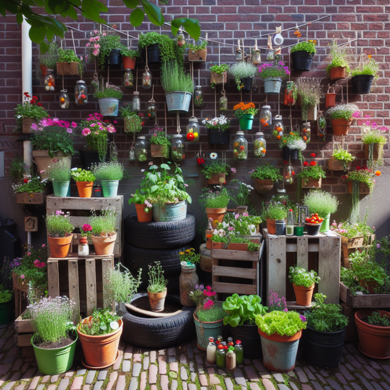 Upcycled Container Garden for Urban Spaces