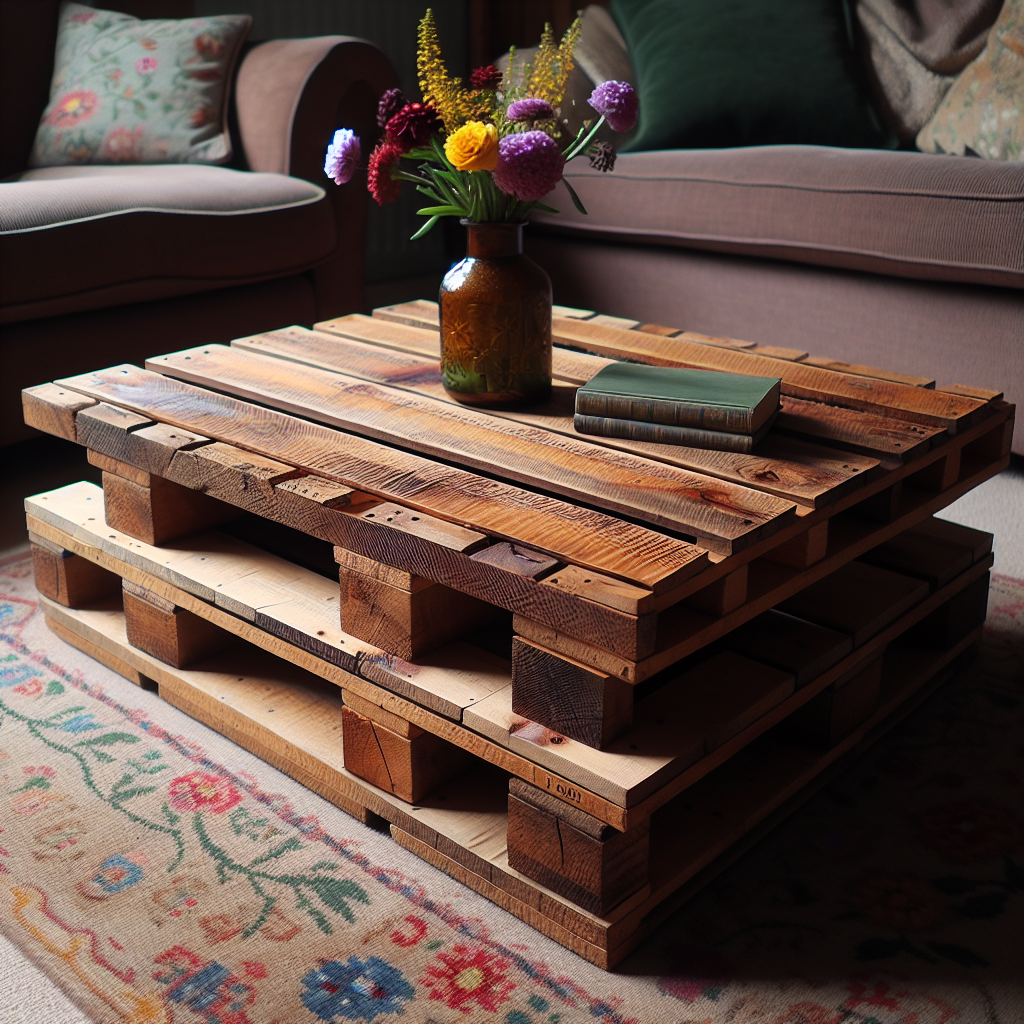 Upcycled Pallet Wood Coffee Table