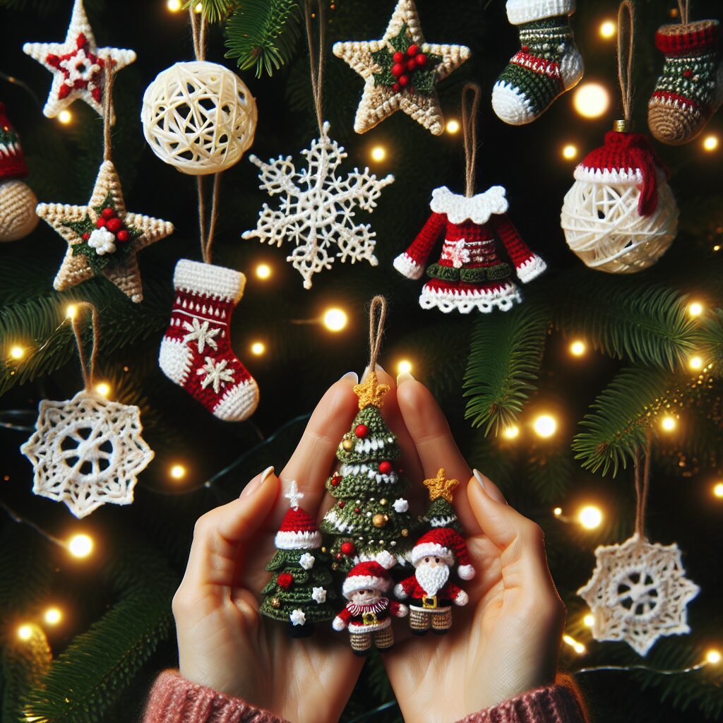 Crochet Christmas Tree Decorations. Crochet unique decorations for your Christmas tree.