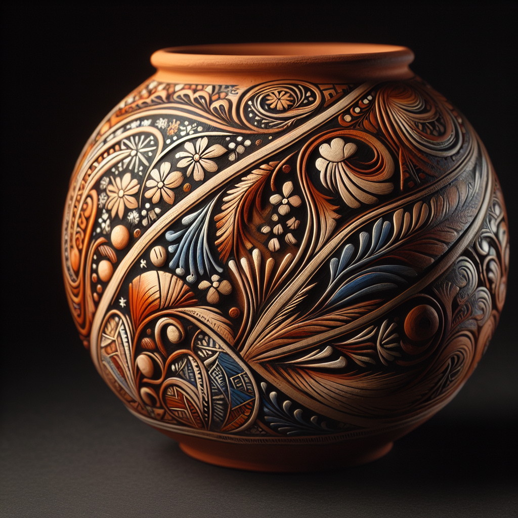 Hand-Painted Terracotta Pottery