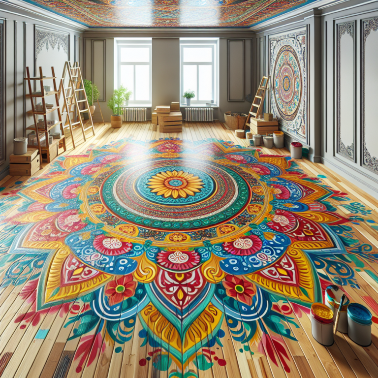 DIY Vibrant Painted Floor Designs