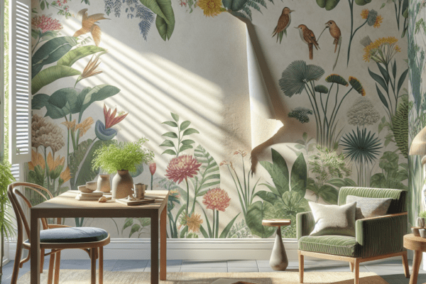 Refreshing Your Space with Hand-Painted Wallpaper