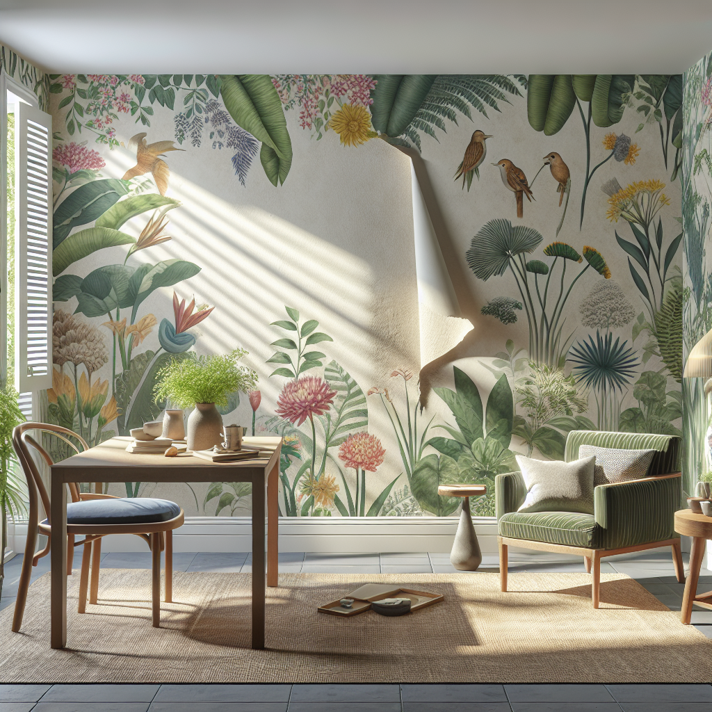 Refreshing Your Space with Hand-Painted Wallpaper