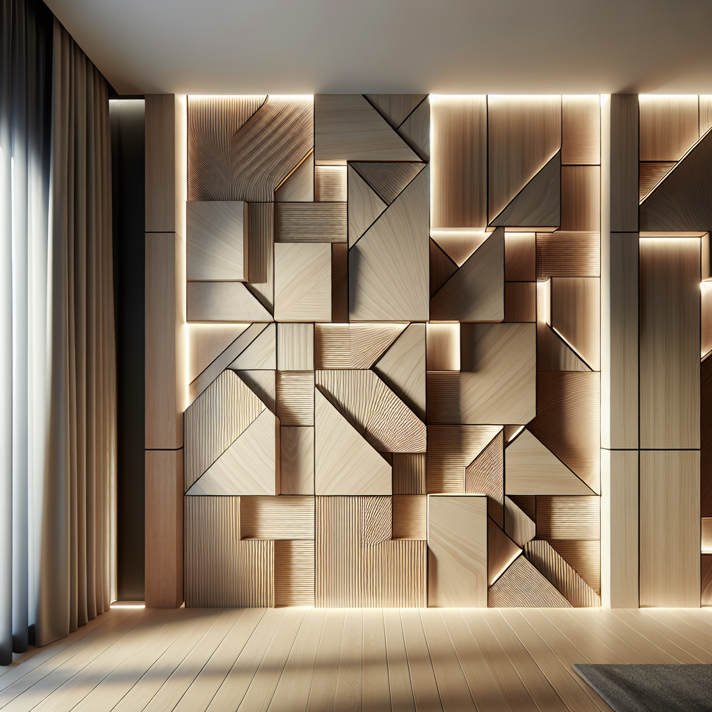 DIY Modern Plywood Accent Wall