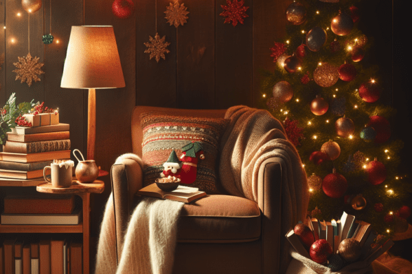 Design a Cozy Christmas Reading Nook for a Relaxing and Festive Holiday Escape at Home