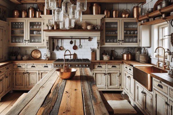 DIY Rustic Kitchen Makeover with Upcycled Materials
