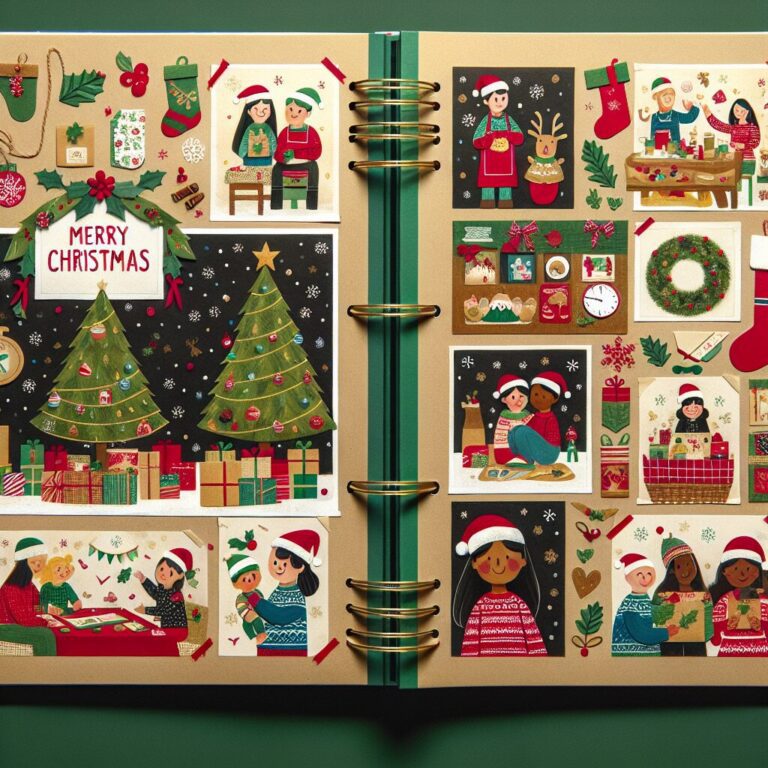 Christmas Themed Scrapbooking. Preserve holiday memories with a themed scrapbook.