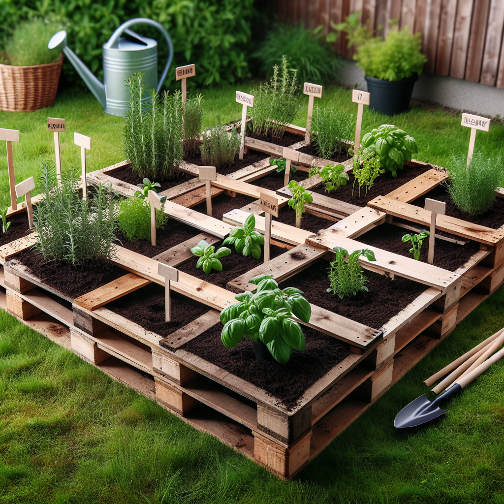 DIY Pallet Herb Garden