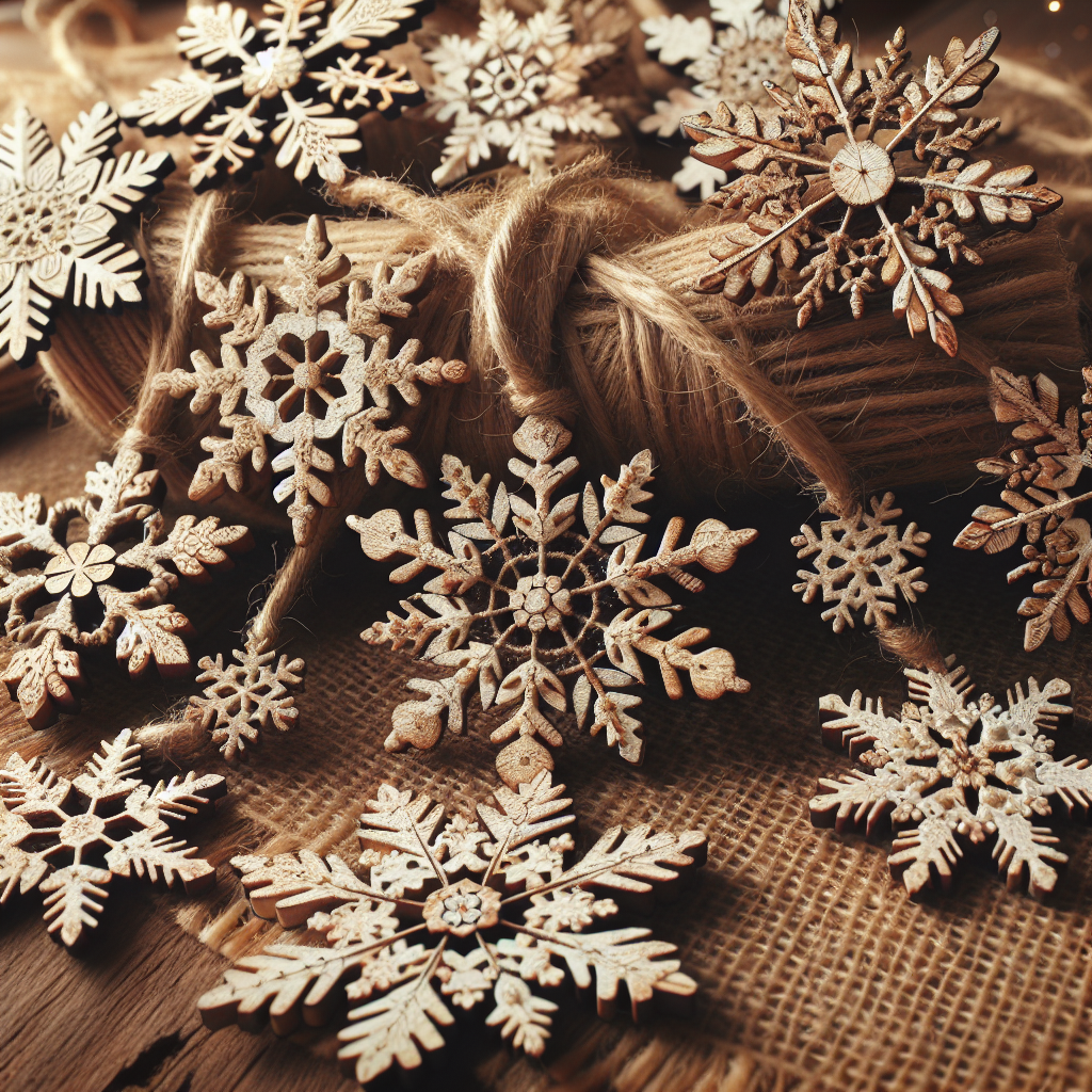 Craft a Rustic and Festive Christmas Snowflake Garland to Add Winter Charm to Your Home