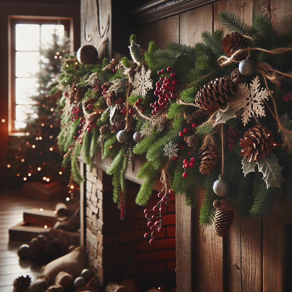 Create a Natural and Festive DIY Christmas Pine Garland for a Rustic Holiday Ambiance