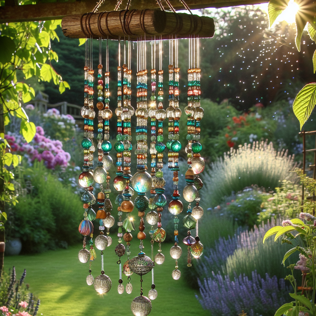 Beaded Wind Chimes for the Garden