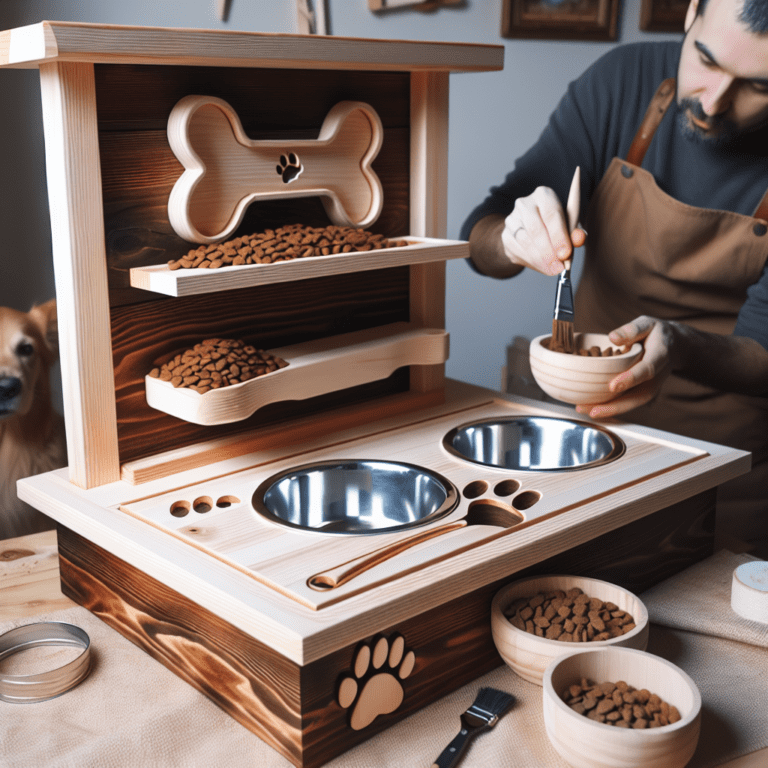 Crafting a Customized Dog Feeding Station