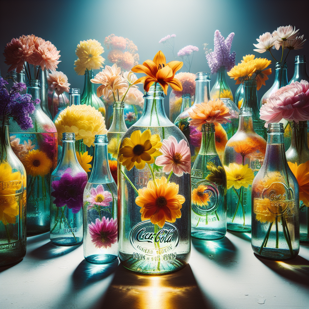 Upcycled Glass Bottle Vases for Fresh Flowers