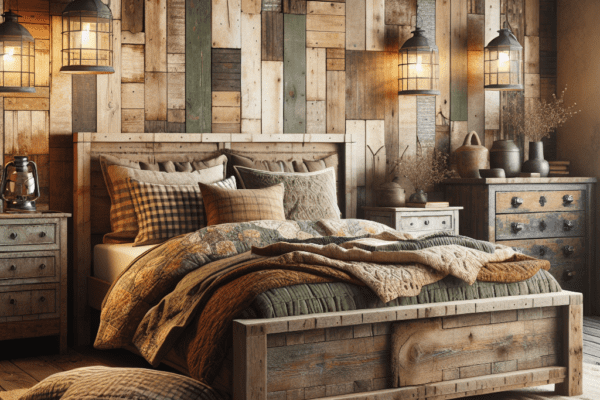 Rustic Charm: Bedroom Transformation with Reclaimed Wood