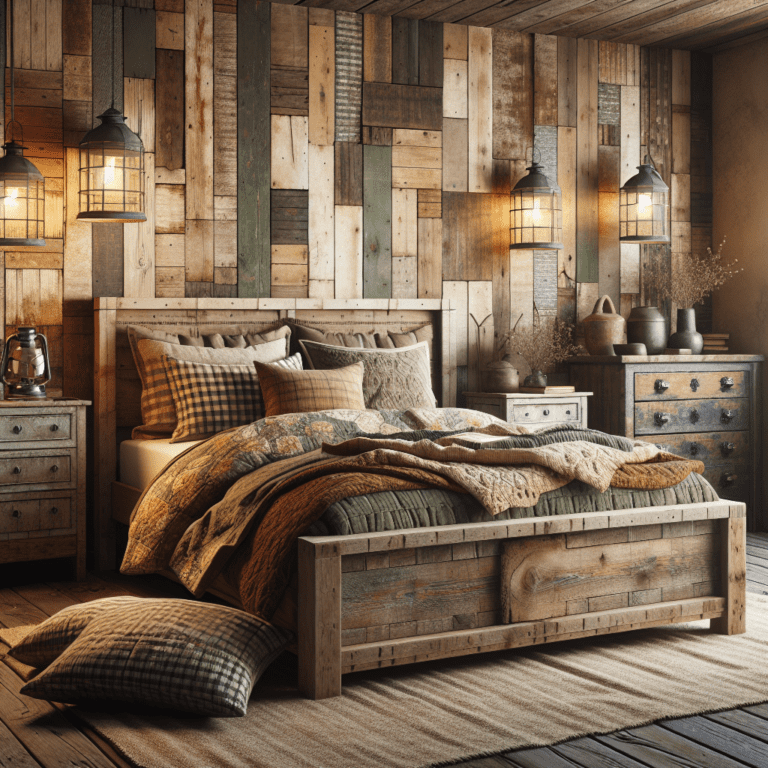 Rustic Charm: Bedroom Transformation with Reclaimed Wood
