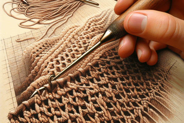 Tunisian Crochet: This unique technique merges crochet and knitting, offering a fabric that's versatile and has a lovely drape​​.