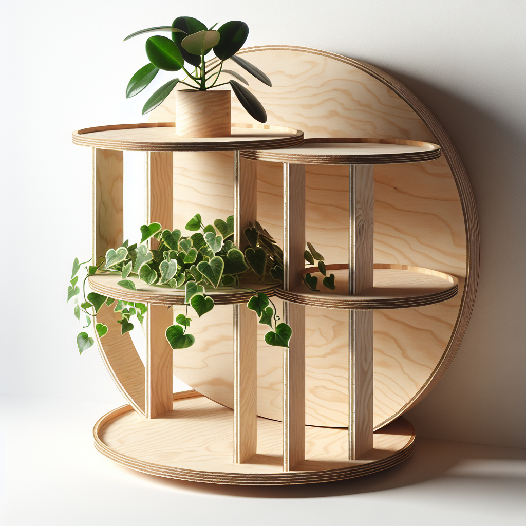 DIY Modern Plywood Plant Stand