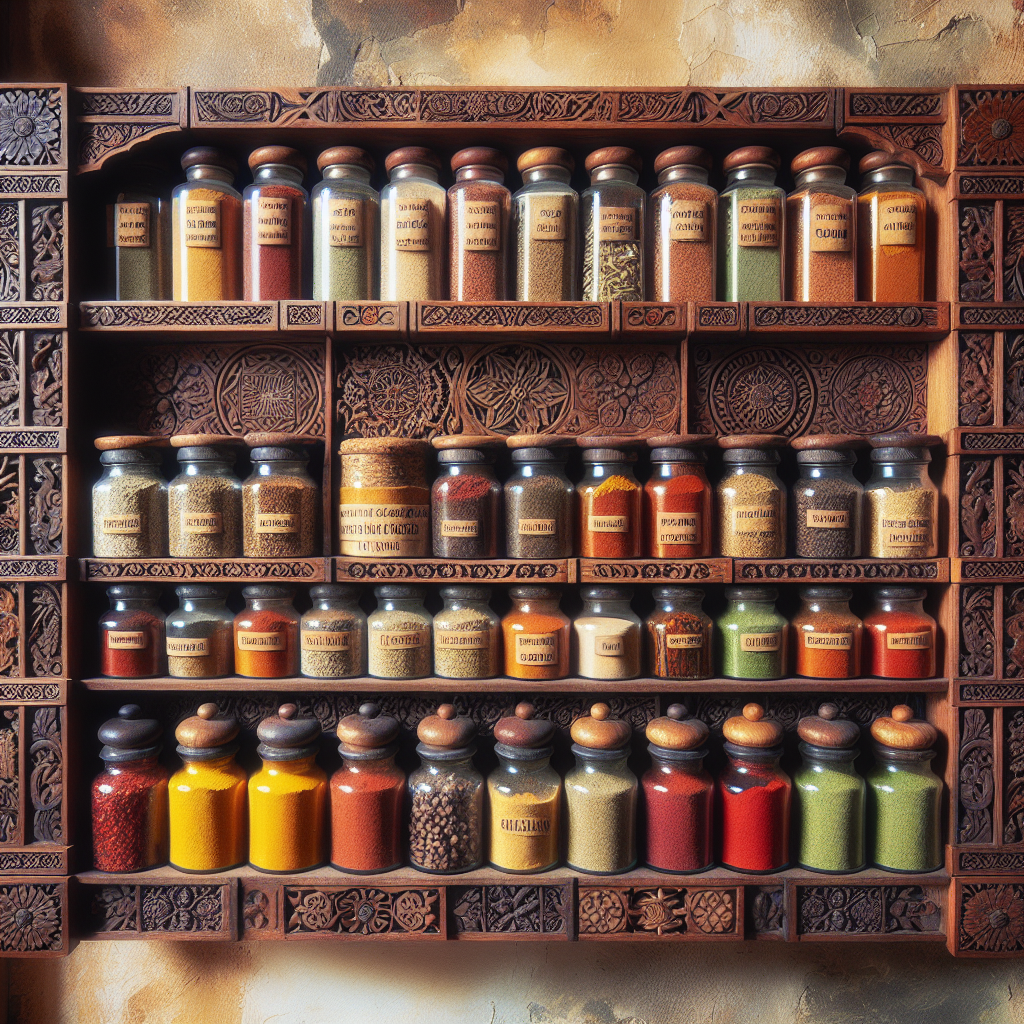 Handcrafted Wall-Mounted Spice Rack