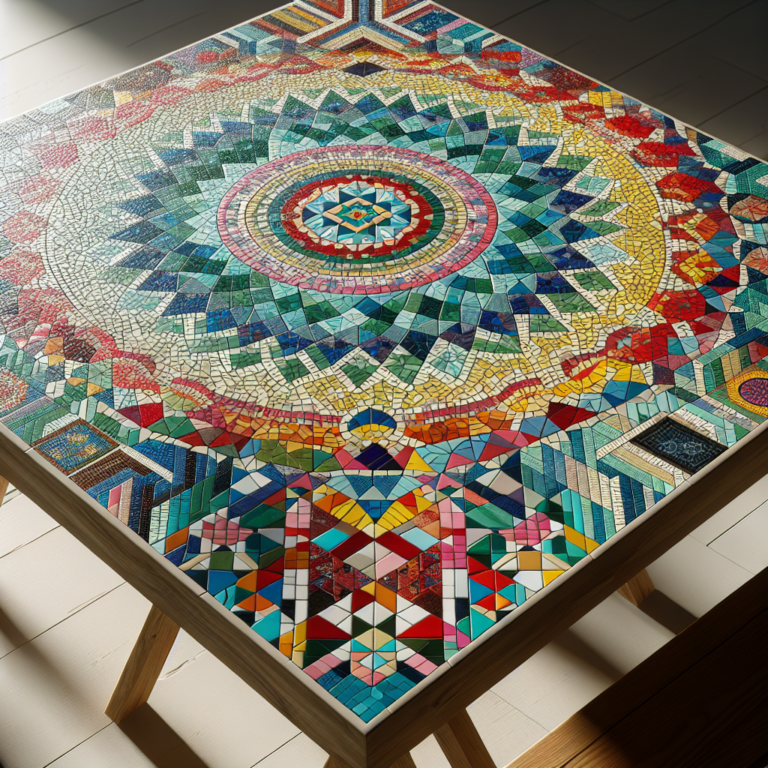 Creating a Colorful Mosaic Tile Tabletop